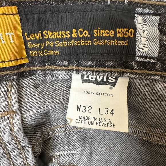 Levi's Vintage 1993 Silvertab Straight Narrow Grey Jeans 32x34 Deadstock NEW - Picture 5 of 10